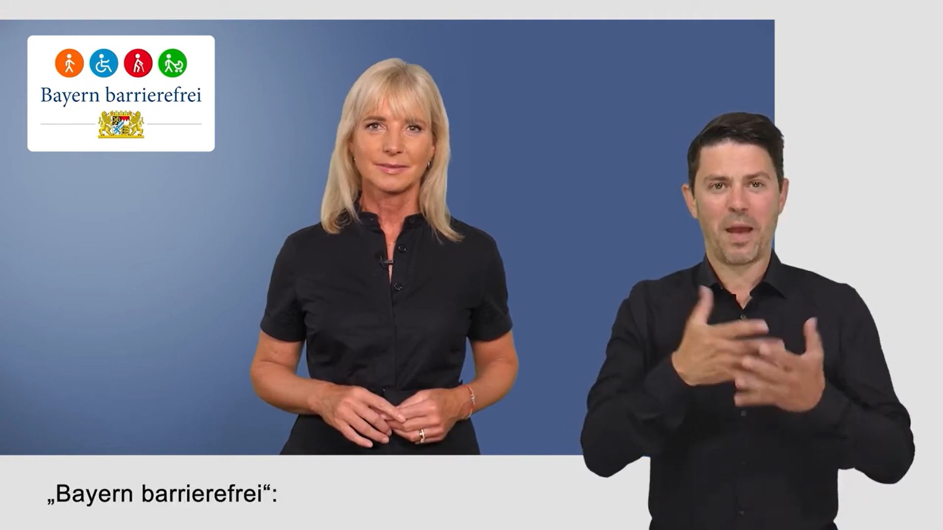 In diesem Video spricht Sozialministerin Ulrike Scharf zum Programm „Bayern barrierefrei“. 