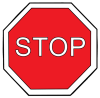 Ein Schild mit der Aufschrift STOP