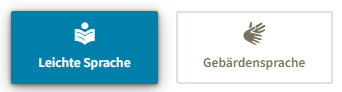Zwei Bilder, die für Leichte Sprache und Gebärdensprache stehen