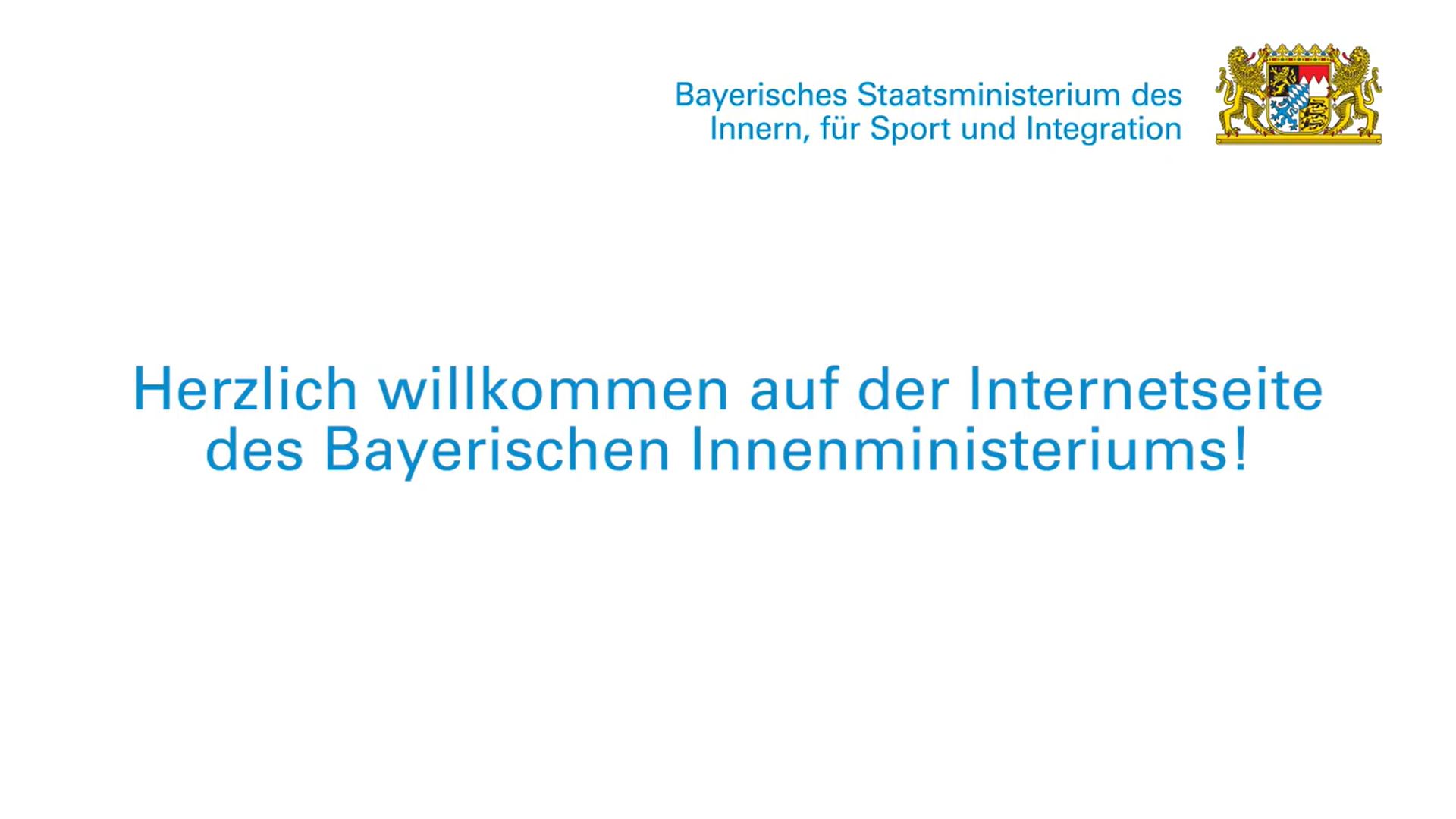 Das Video informiert über das Bayerische Staatsministerium des Innern, für Sport und Integration.